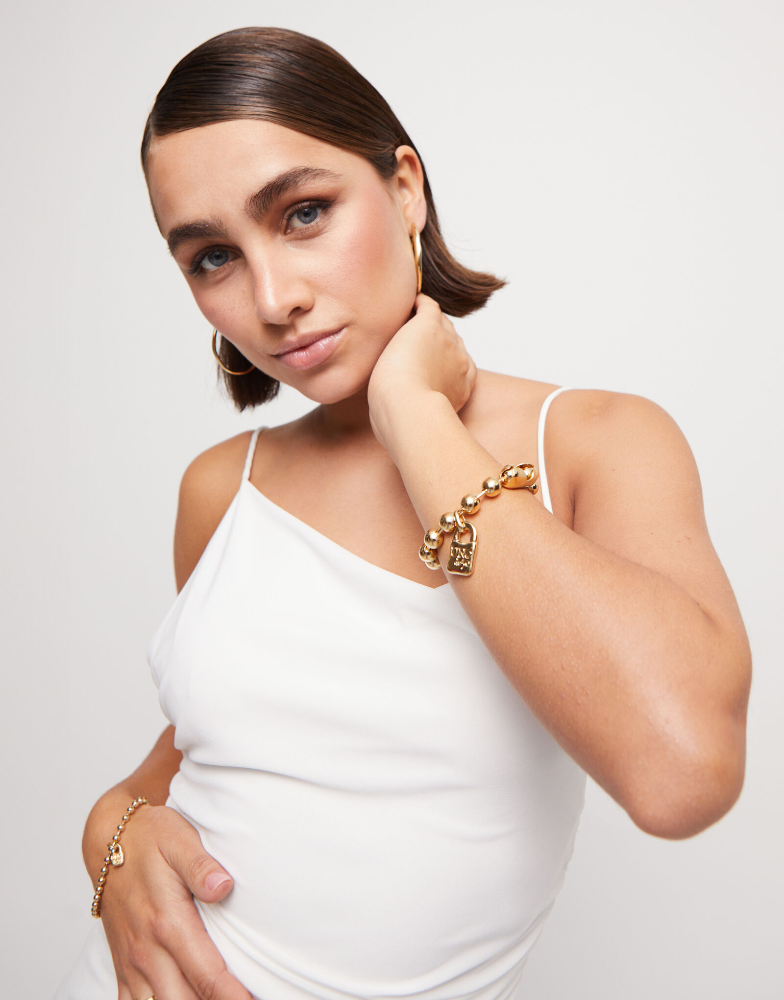 Short beaded necklace with padlock | UNOde50 United States